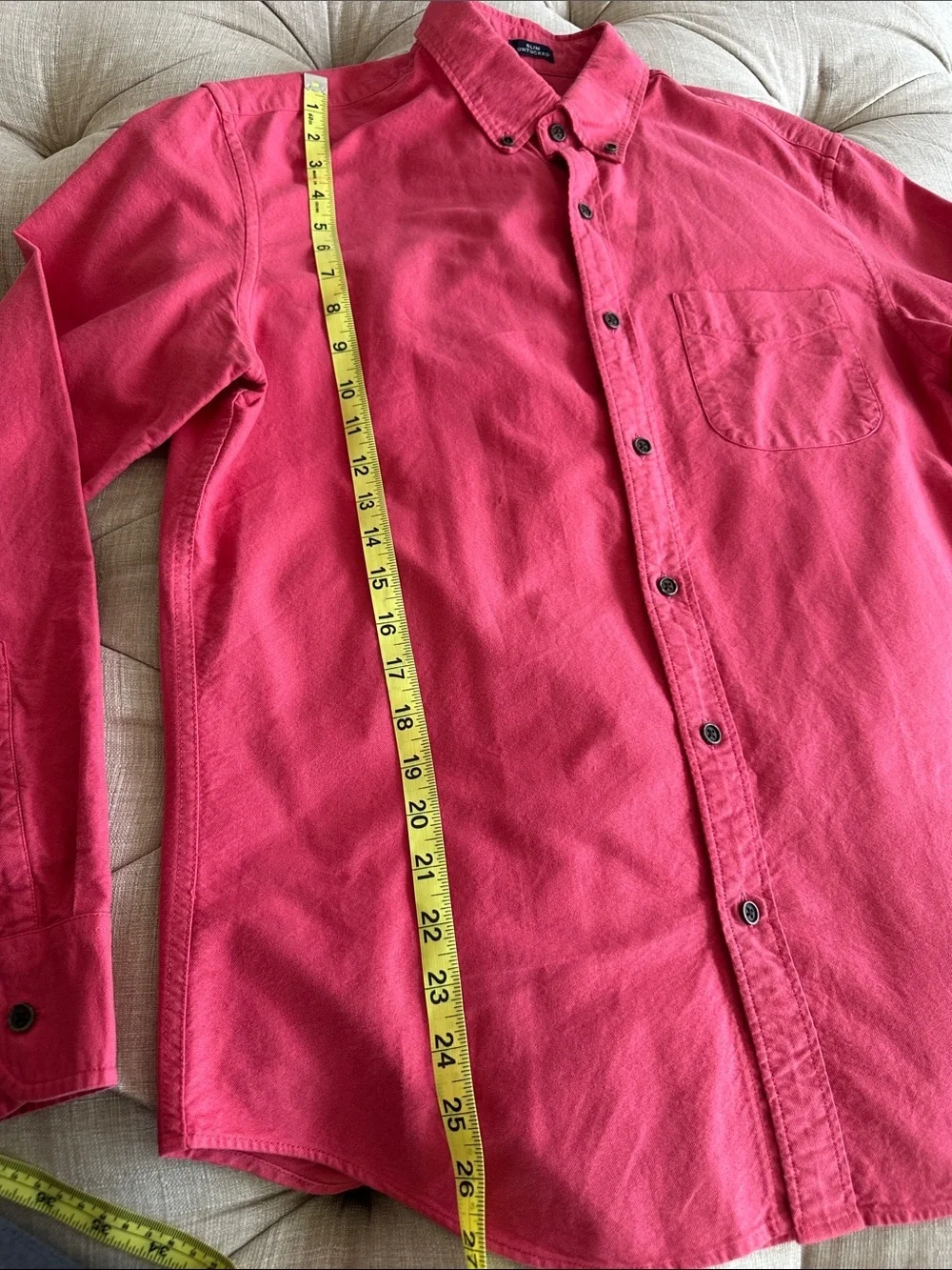J. Crew Coral Button-Down Long Sleeve Shirt